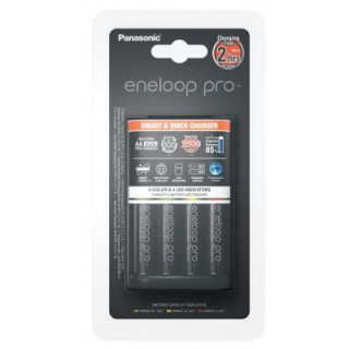 Зарядное устройство для аккумуляторов Panasonic Smart-Quick Charger+Eneloop Pro +4*AA 2500 mAh NI-MH (K-KJ55HCD40E)