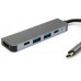 Концентратор Vinga Type-C to 4K HDMI+2*USB3.0+PD+USB-C 3.1 Gen1 aluminum (VCPHTC5AL)