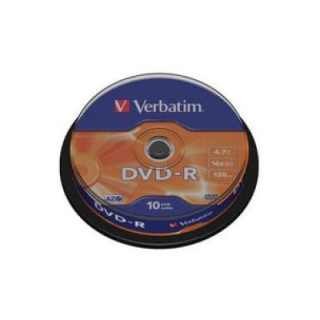 Диск DVD Verbatim 4.7Gb 16X CakeBox 10шт (43523)