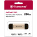 USB флеш накопитель Transcend 256GB JetFlash 930 Gold-Black USB 3.2/Type-C (TS256GJF930C)