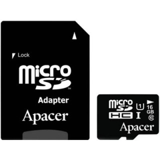 Карта памяти Apacer 16GB microSDHC UHS-I Class10 w/ 1 Adapter RP (AP16GMCSH10U1-R)