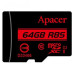 Карта памяти Apacer 64GB microSDXC class 10 UHS-I U1 (AP64GMCSX10U5-R)