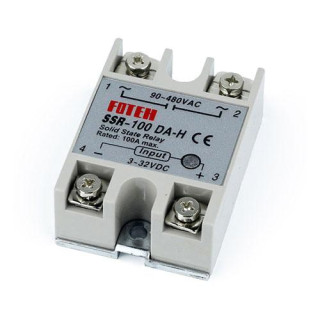 Однофазное твердотельное реле SSR-100DA 100A DC-AC