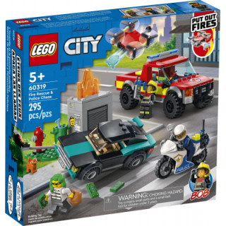 Конструктор LEGO City Пожарная спасательная служба и полицейское преследовани (60319)