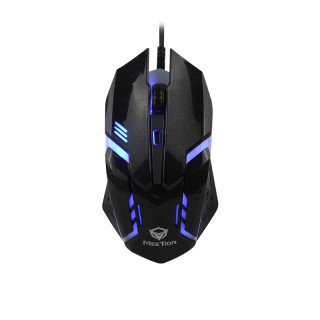 Мышь проводная игровая MEETION Backlit Gaming Mouse RGB MT-M371, черный