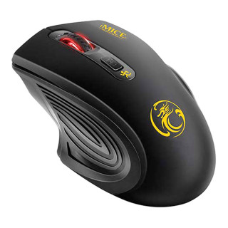 Беспроводная игровая мышь мышка ТИХАЯ 2000dpi iMice G-1800, черная