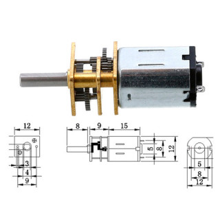 Мотор редуктор микро моторчик 12GAN20 100об/мин 6В