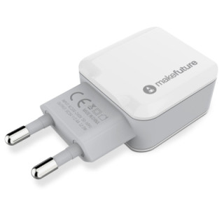 Зарядное устройство MakeFuture 2 USB (2.4 A) White (MCW-21WH)