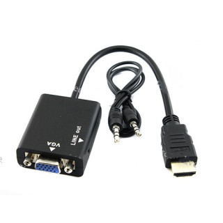 HDMI - VGA адаптер, конвертер видео + аудио, 1080P