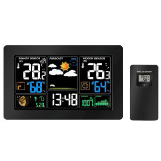 Метеостанция с барометром и ЖК, беспроводной выносной датчик, PT3378, USB