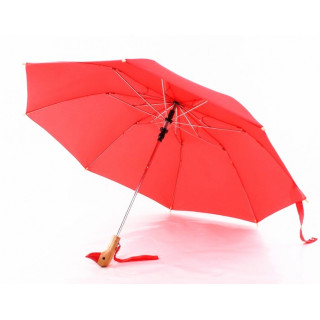 Зонт с деревянной ручкой голова утки (Красный)