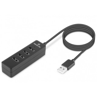 Концентратор REAL-EL HQ-174 USB-A 2.0 1.2m black (EL123110006)