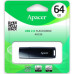 USB флеш накопитель Apacer 64GB AH336 Black USB 2.0 (AP64GAH336B-1)