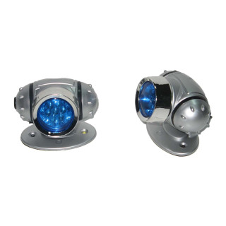 Подсветка-фонарь наружная KL-25 2x8 LED Blue круг (пара)