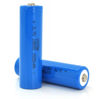 Аккумулятор 18650 Li-Ion ICR18650 TipTop, 1500mAh, 3.7V, Blue Vipow (ICR18650-1500mAhTT)