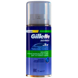 Гель для бритья Gillette Series Sensitive Skin Для чувствительной кожи 75 мл (3014260219949)