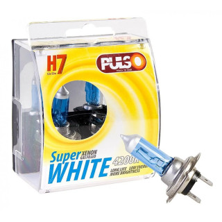 Галогенка H7 PULSO 12V 55W LP-72551 Super white/ пластик (пара)