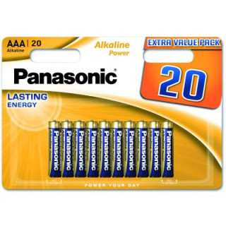 Батарейка Panasonic AAA LR03 Alkaline Power * 20 (LR03REB/20BW)