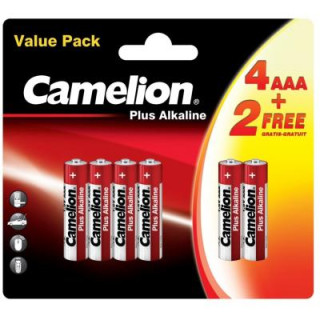 Батарейка Camelion AAA LR03 Plus Alkaline * (4+2) (4+2LR03-BP)