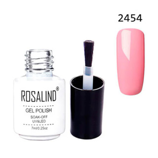Гель-лак для ногтей маникюра 7мл Rosalind, шеллак, 2454 розово-лиловый