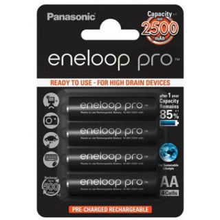 Аккумулятор Panasonic Eneloop Pro AA 2500mAh NI-MH * 4 (BK-3HCDE/4BE)