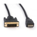 Кабель мультимедийный HDMI to DVI 24+1 5.0m Vinga (VCPHDMIDVI5)