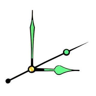 Стрелки для часов, часового механизма комплект из 3 стрелок, люминесцентные