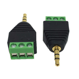 Переходник 3.5мм TRS mini-jack джек папа - клеммники 3pin