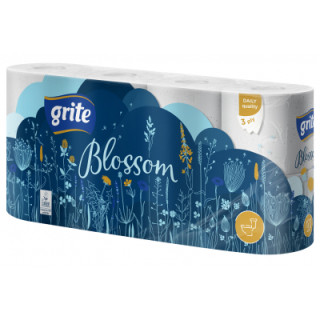Туалетная бумага Grite Blossom 3 слоя 8 рулонов (4770023348675/4770023346749)