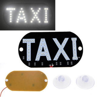Автомобильное LED табло табличка Такси TAXI 12В белое